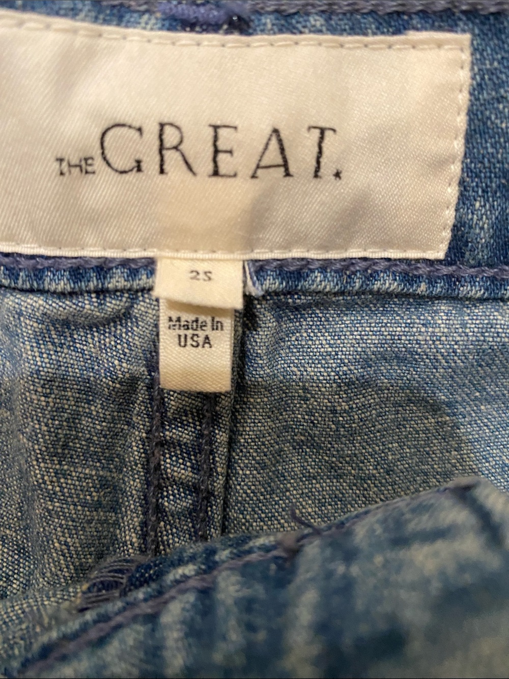 THE GREAT. Light Blue Wide-Leg Jeans with Rope Belt - Picture 3 of 4
